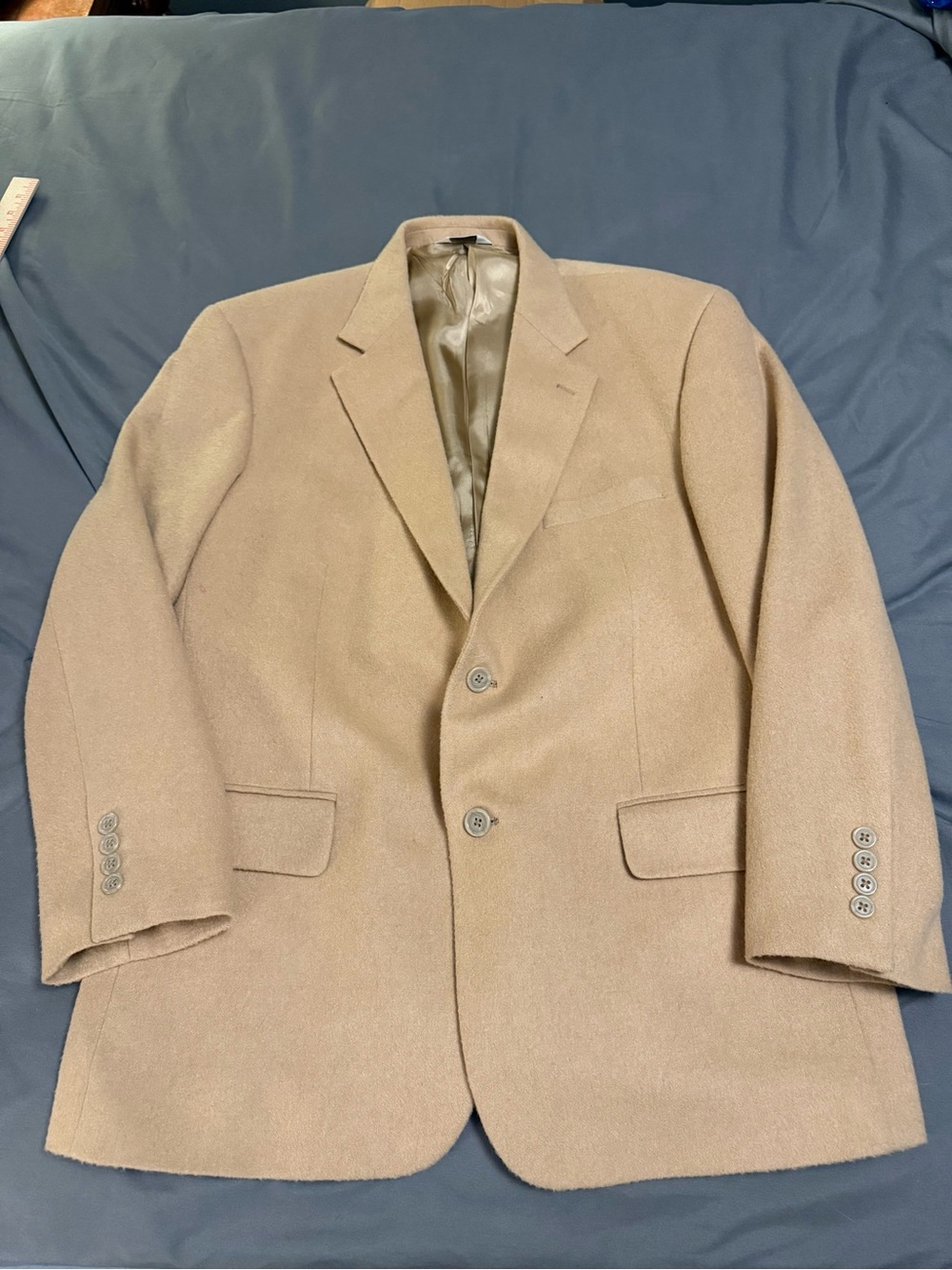 Joseph & Feiss 100% Camel Hair Sport Coat Blazer Men's 42S Tan 2-Button